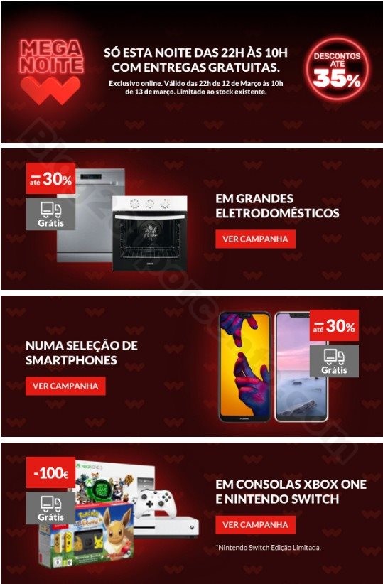 Mega Noite Worten Promo Es At Das H S H Blog Ltimos