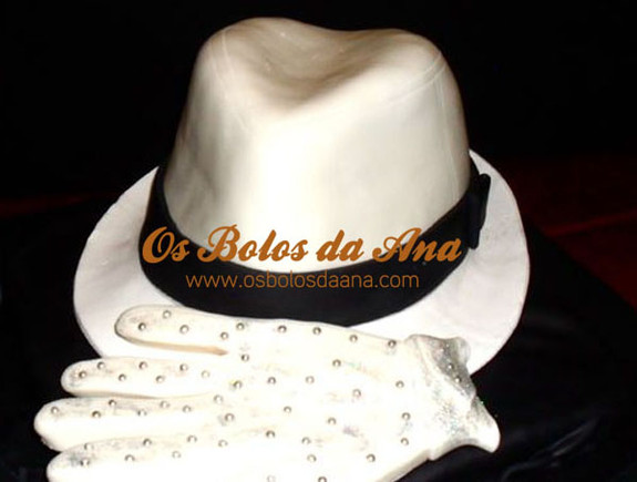 Bolo Réplica 3D - Chapéu e Luva Michael Jackson Hat and glove 3D Cake 