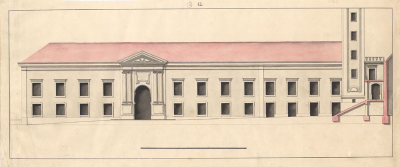 Alçado do projecto de remodelação da ala ociden