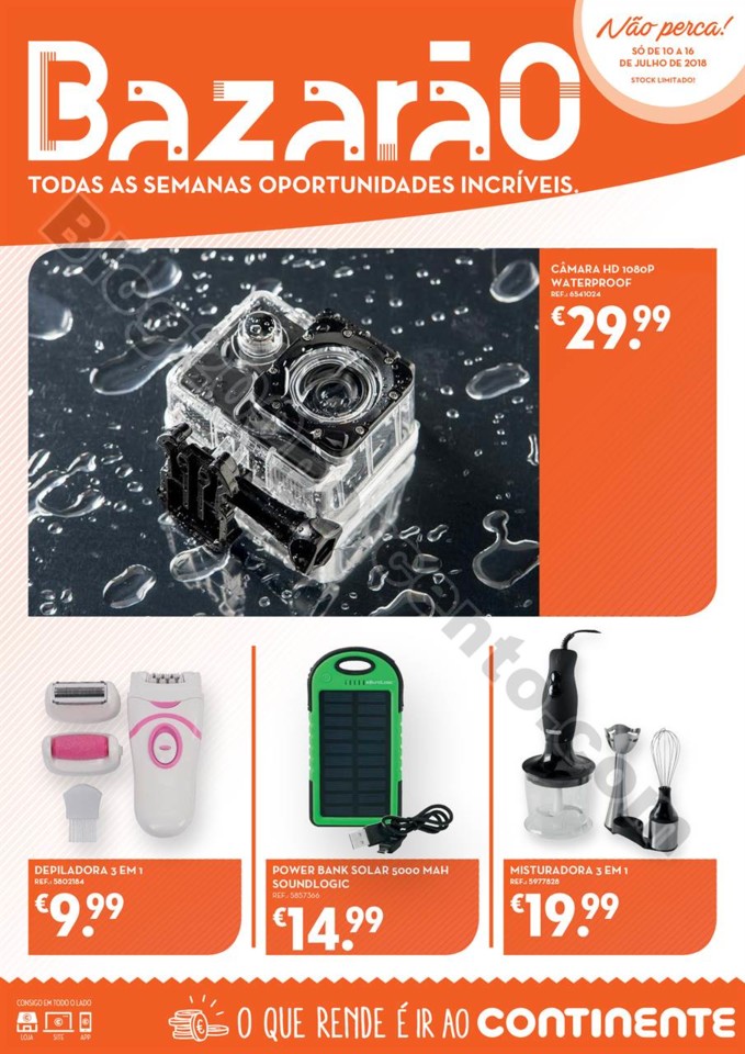 antevisão folheto promoções Continente Bazarão 10a16jul