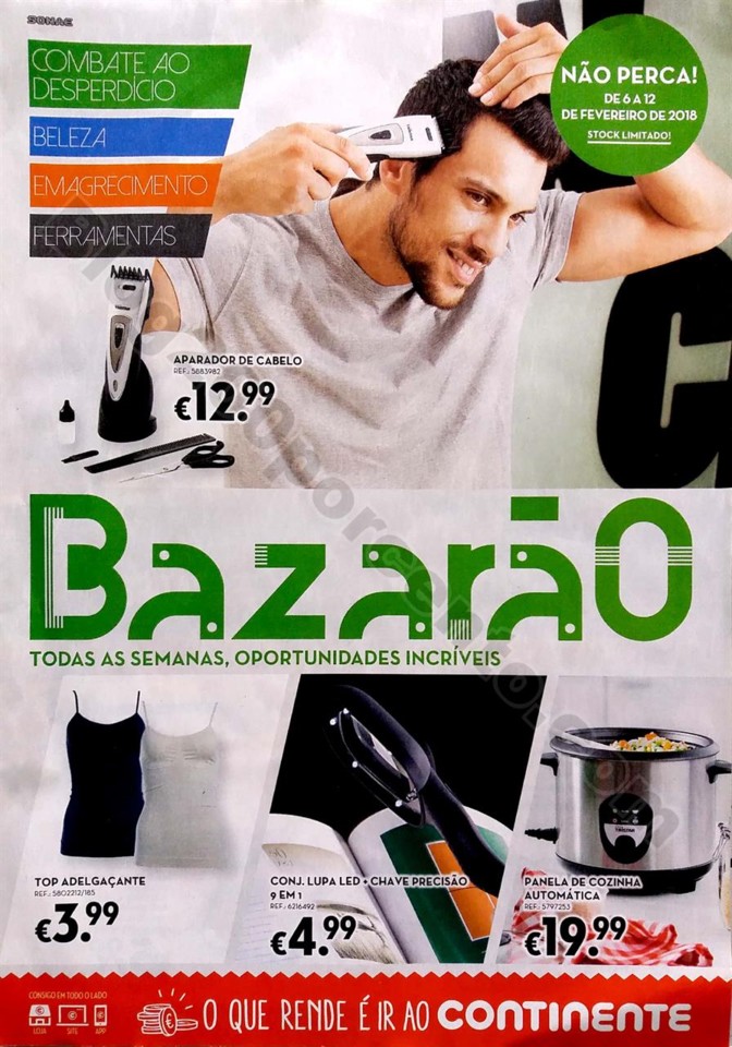 antevisão folheto Continente Bazarão 6a12fev