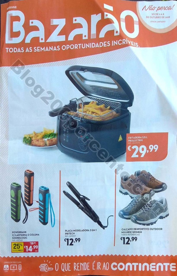 antevisão folheto promoções Continente Bazarão 2a8out