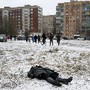Vítima bombardeamento em Kramatorsk, Ucrânia 