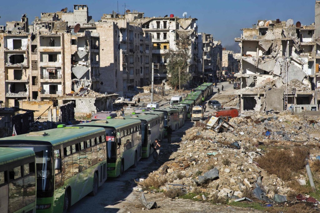 Evacuação da cidade Alepo, Síria 