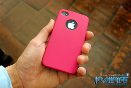 iPhone com capa rosa [en] iPhone with pink cover